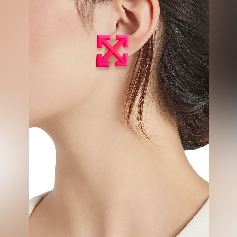 Off-White Big Arrow Enamel Stud Earrings 299$